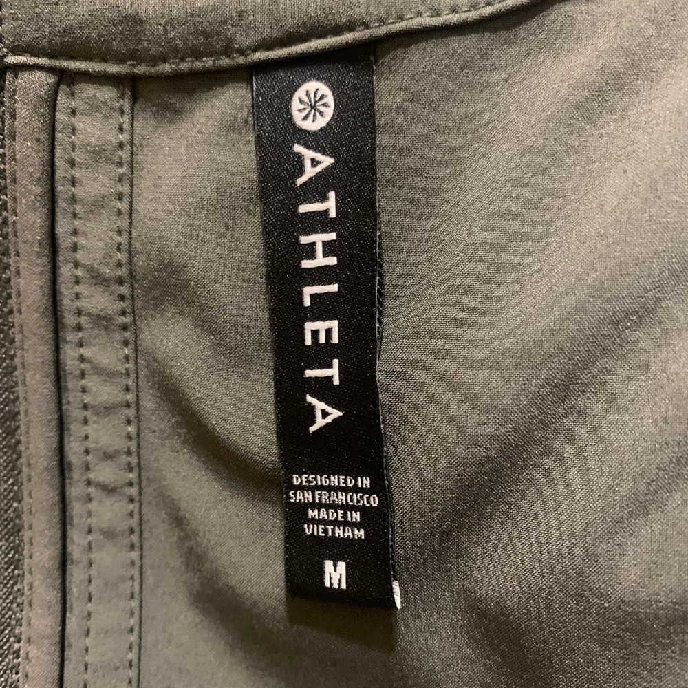 Athleta Olive Green Sleeveless Jumpsuit - Picture 2 of 5